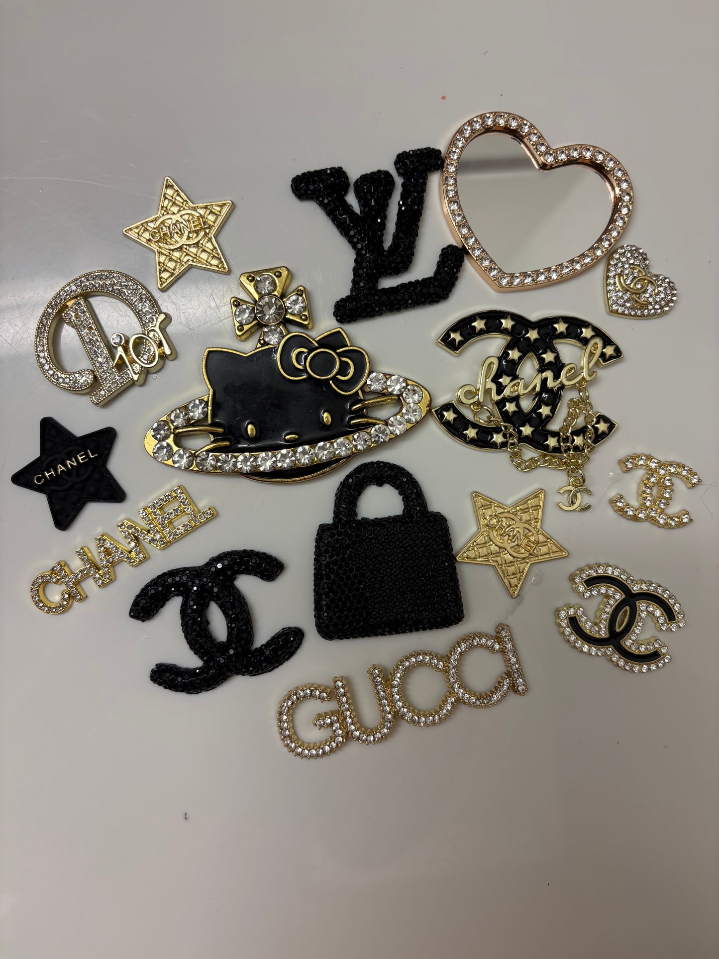 Black and gold charm mix