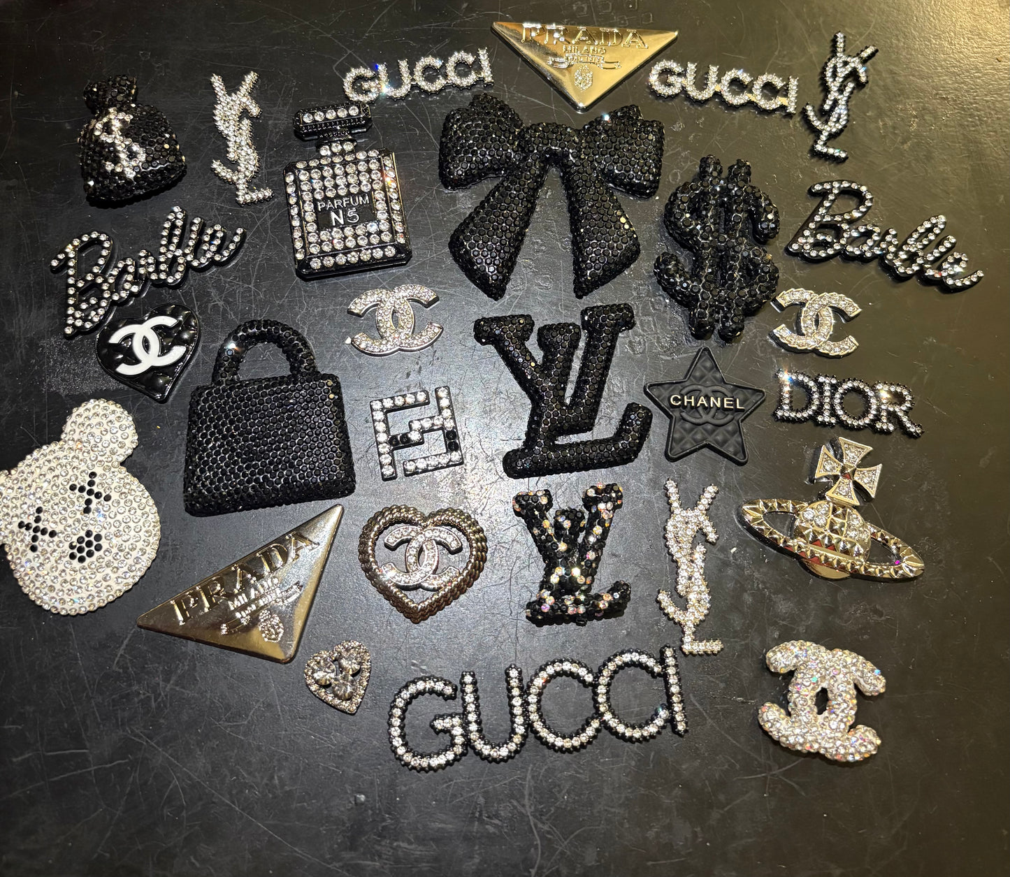 Black & silver charm mix