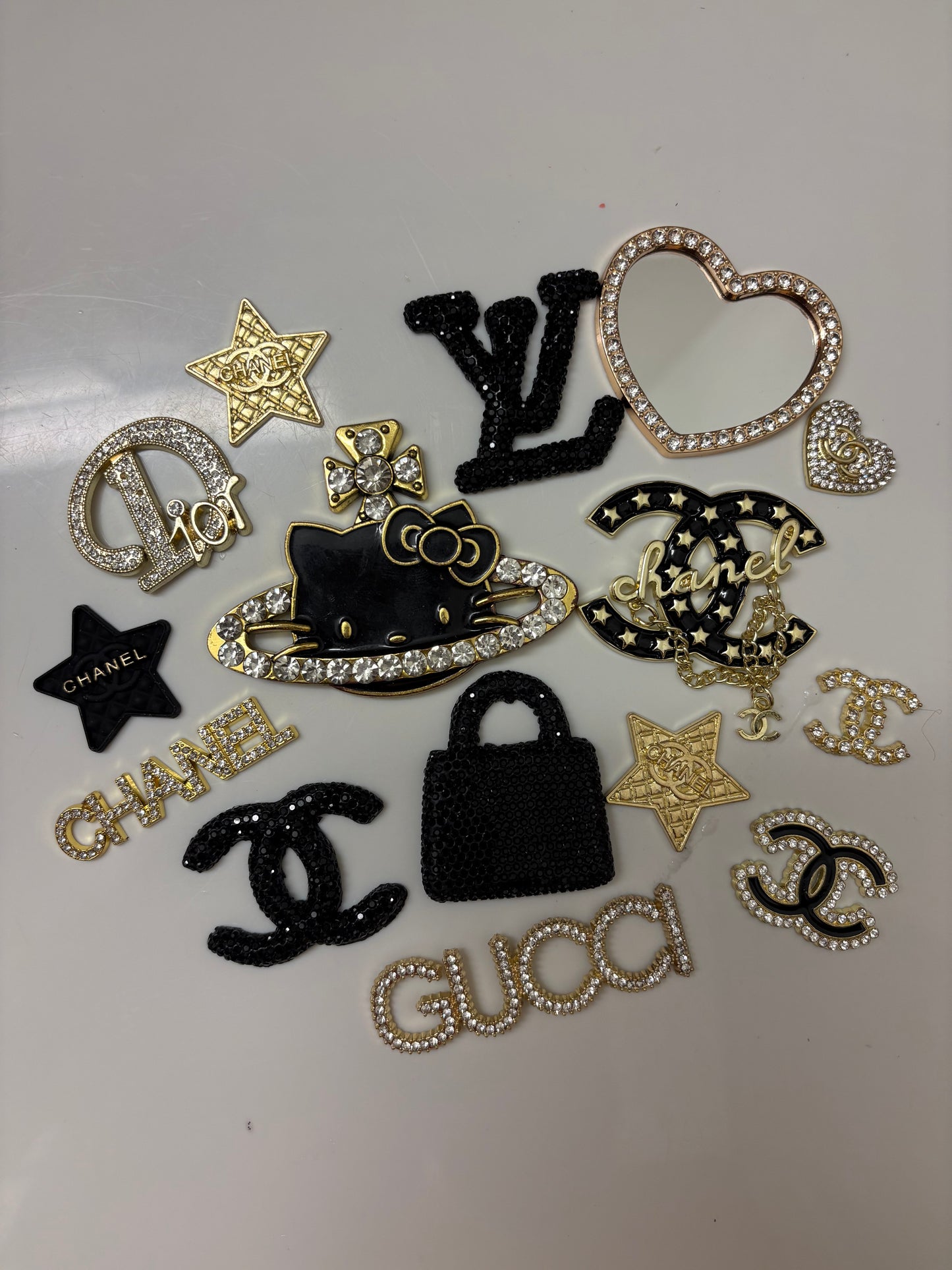Black and gold charm mix