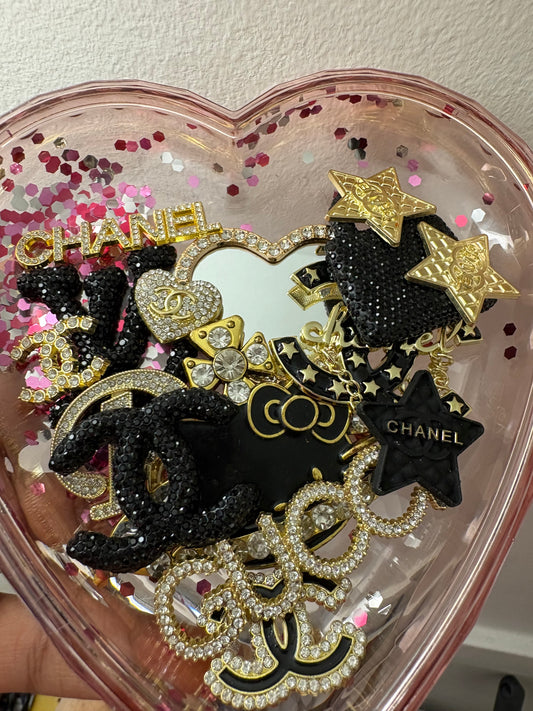 Black and gold charm mix