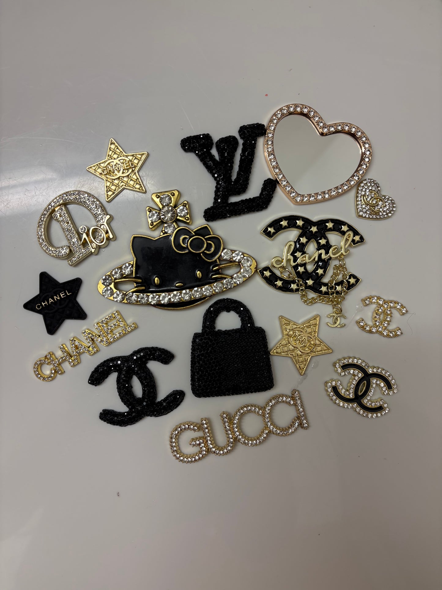 Black and gold charm mix
