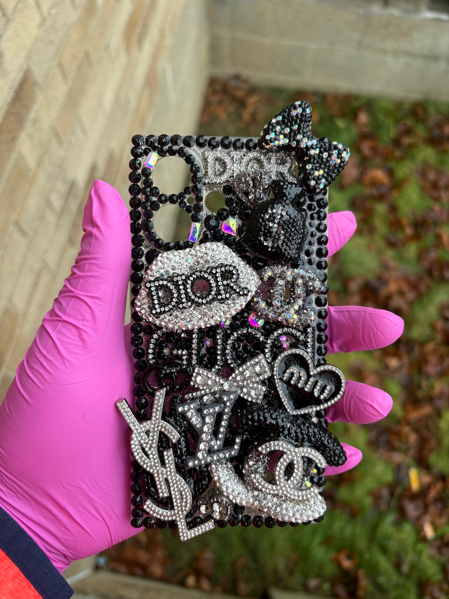 Black Luxe Junk Case – iPhone 16 (Premade)