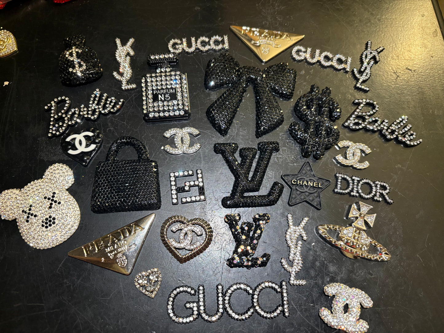 Black & silver charm mix