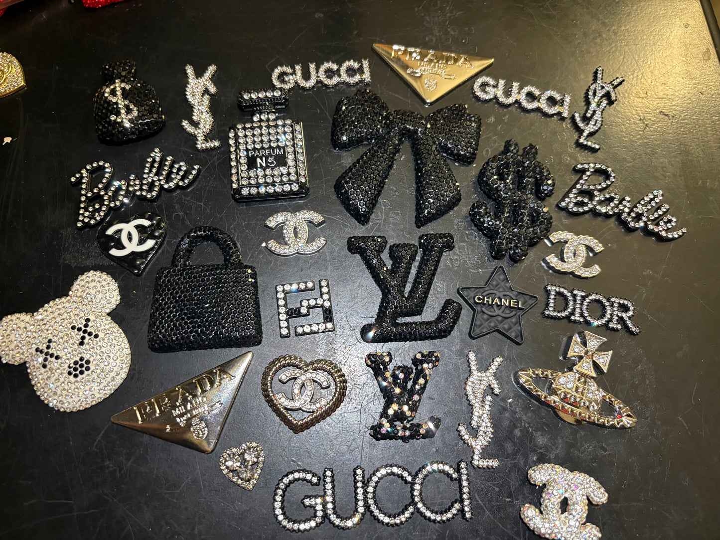 Black & silver charm mix