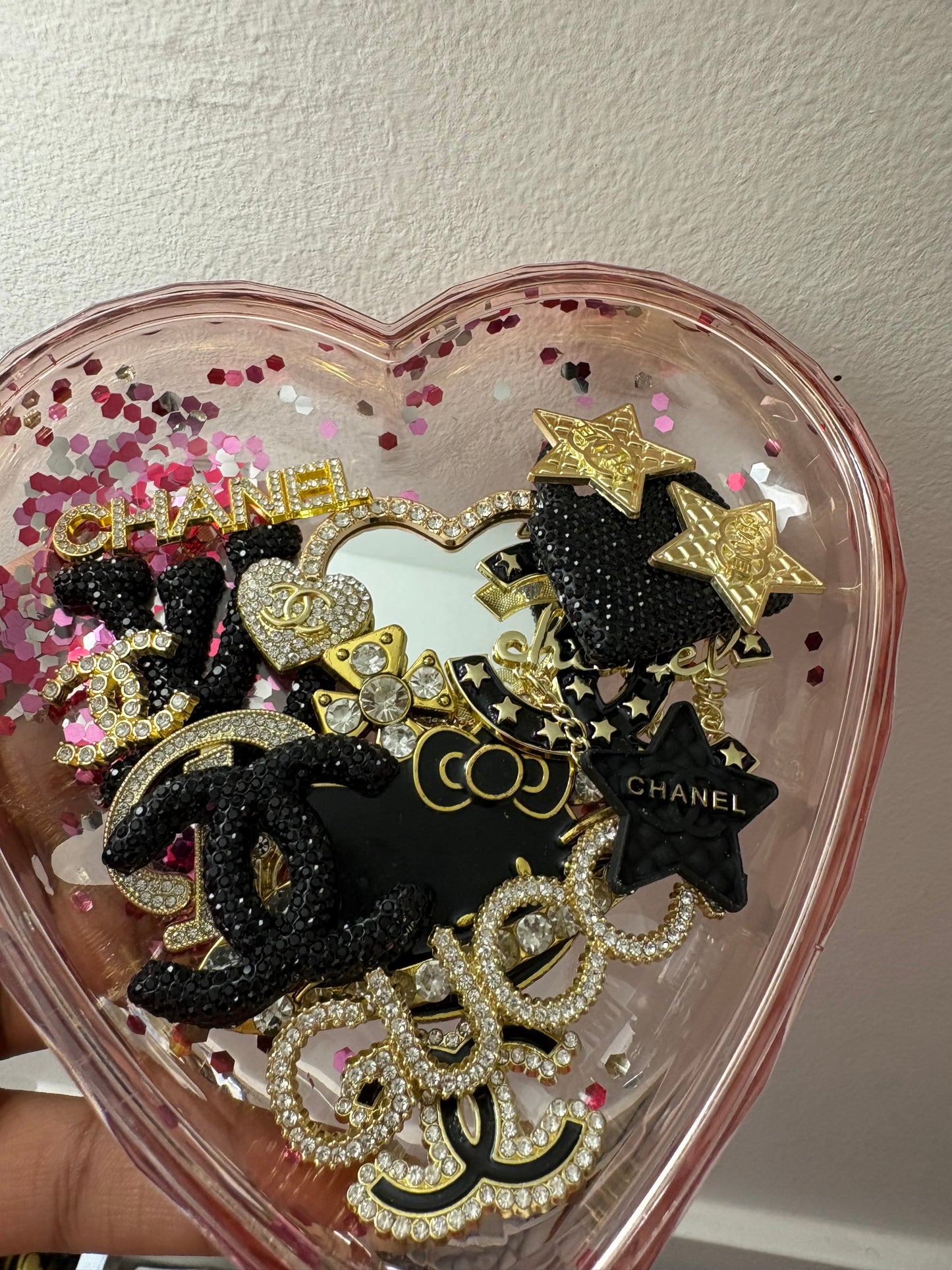 Black and gold charm mix