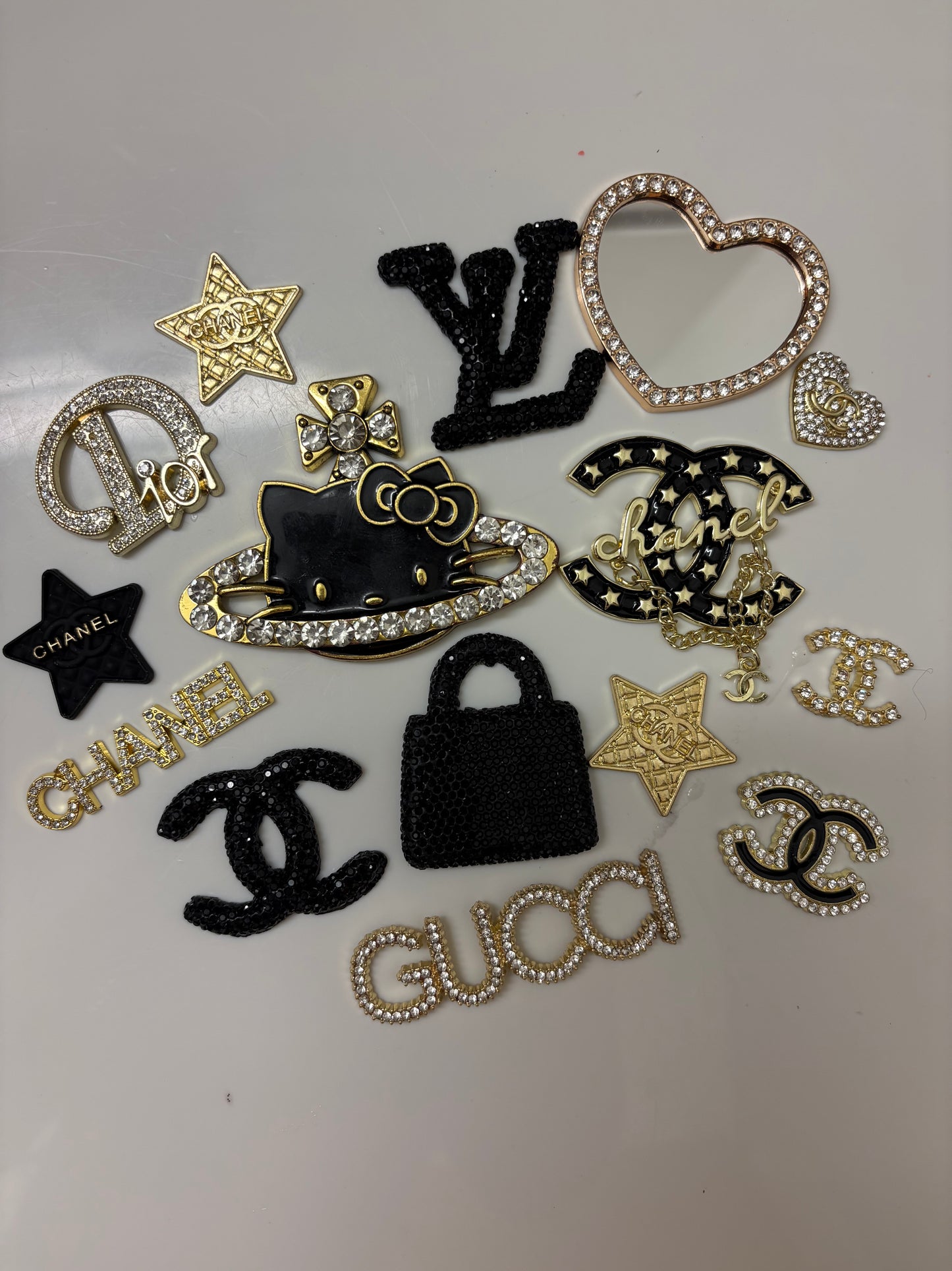 Black and gold charm mix