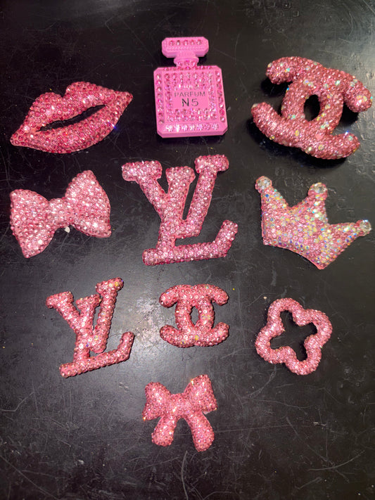 Pink bling charm mix