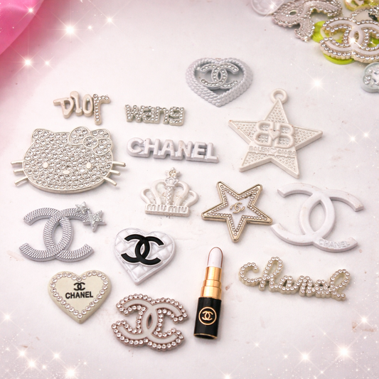 Winter White Bling Charm Mix